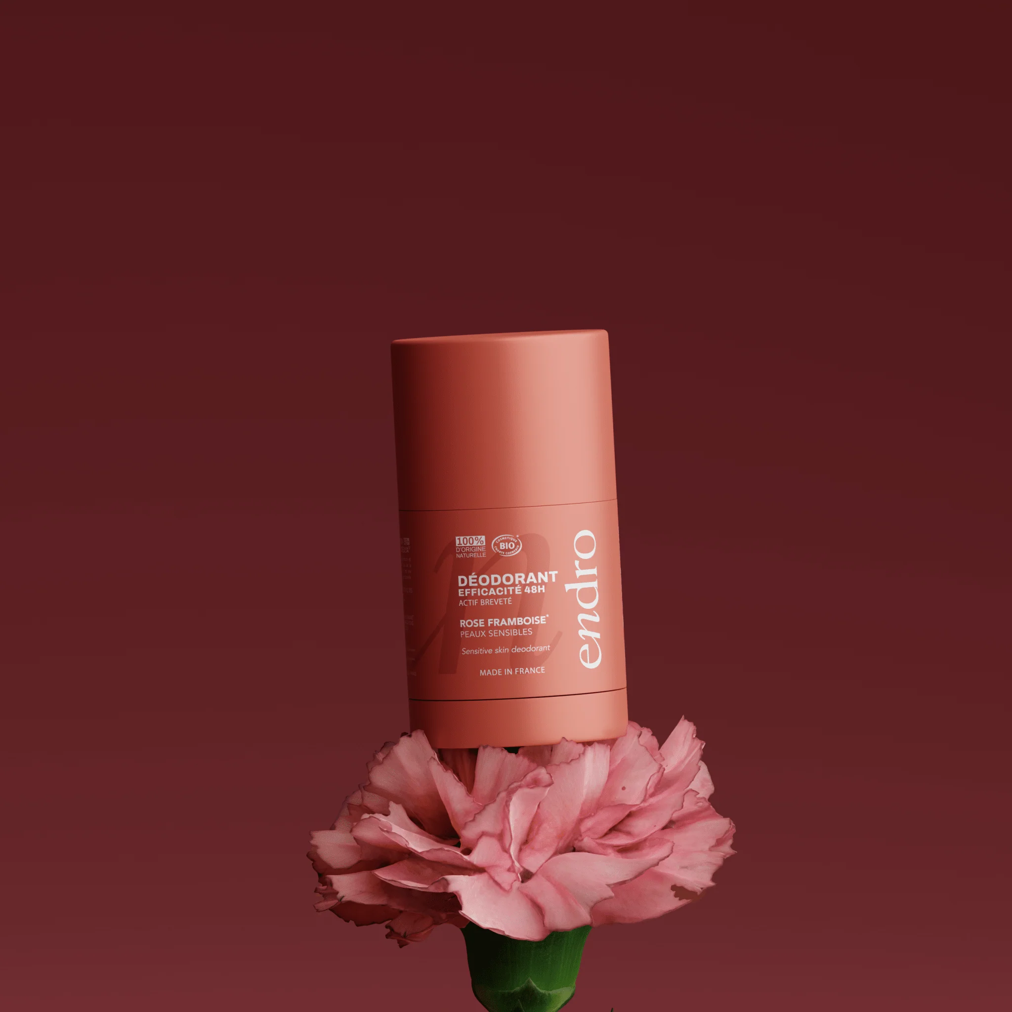 Duo déodorant stick & recharge 48H - Parfum rose-framboise - Image 3