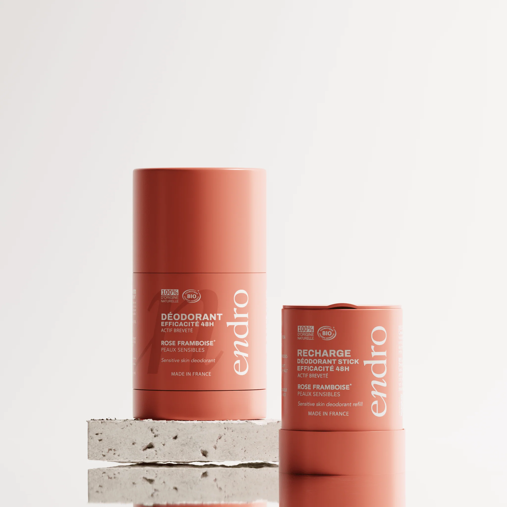 Duo déodorant stick & recharge 48H - Parfum rose-framboise - Image 5