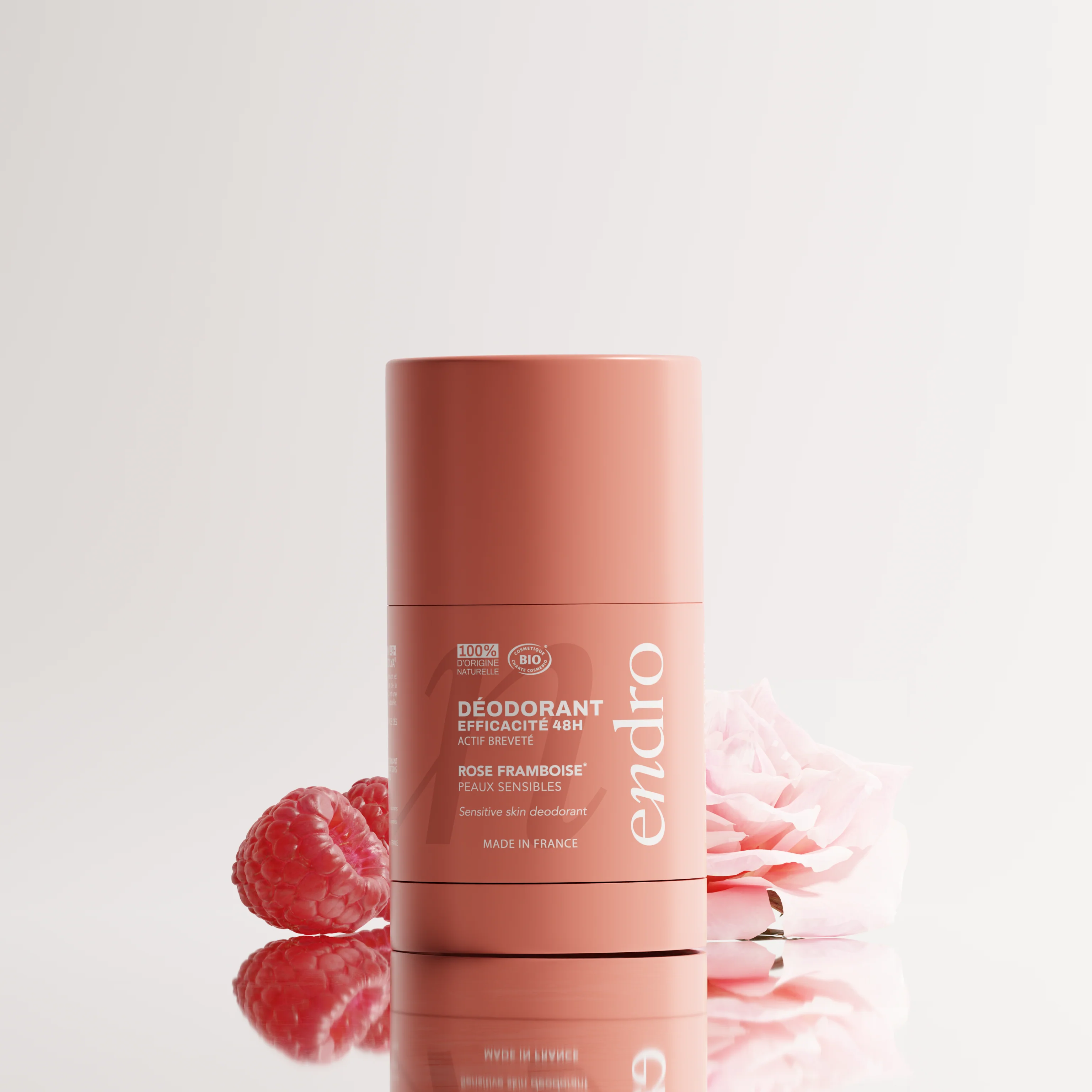 Duo déodorant stick & recharge 48H - Parfum rose-framboise - Image 2